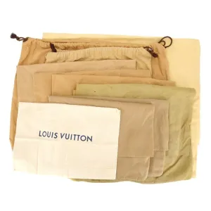 LOUIS VUITTON Dust Bag 10 Set Brown Beige 100% Cotton  111751